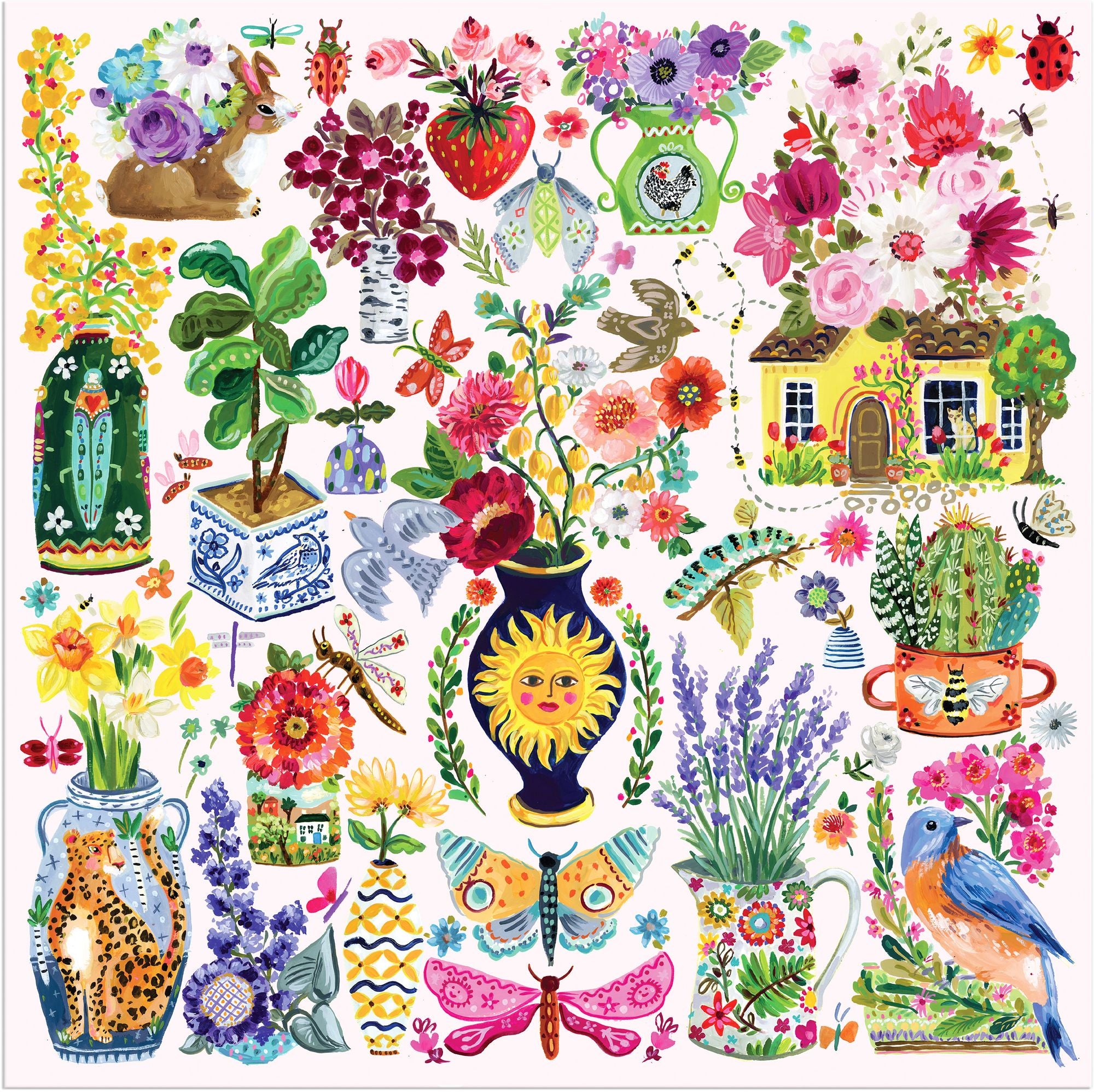 Buzzy Bouquets 500 Piece Puzzle | Paper Source