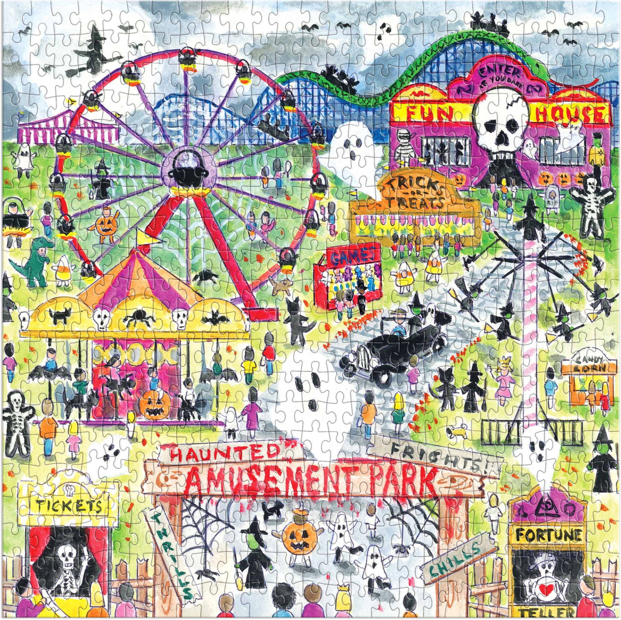 Michael Storrings Haunted Amusement Park 500 Piece Puzzle