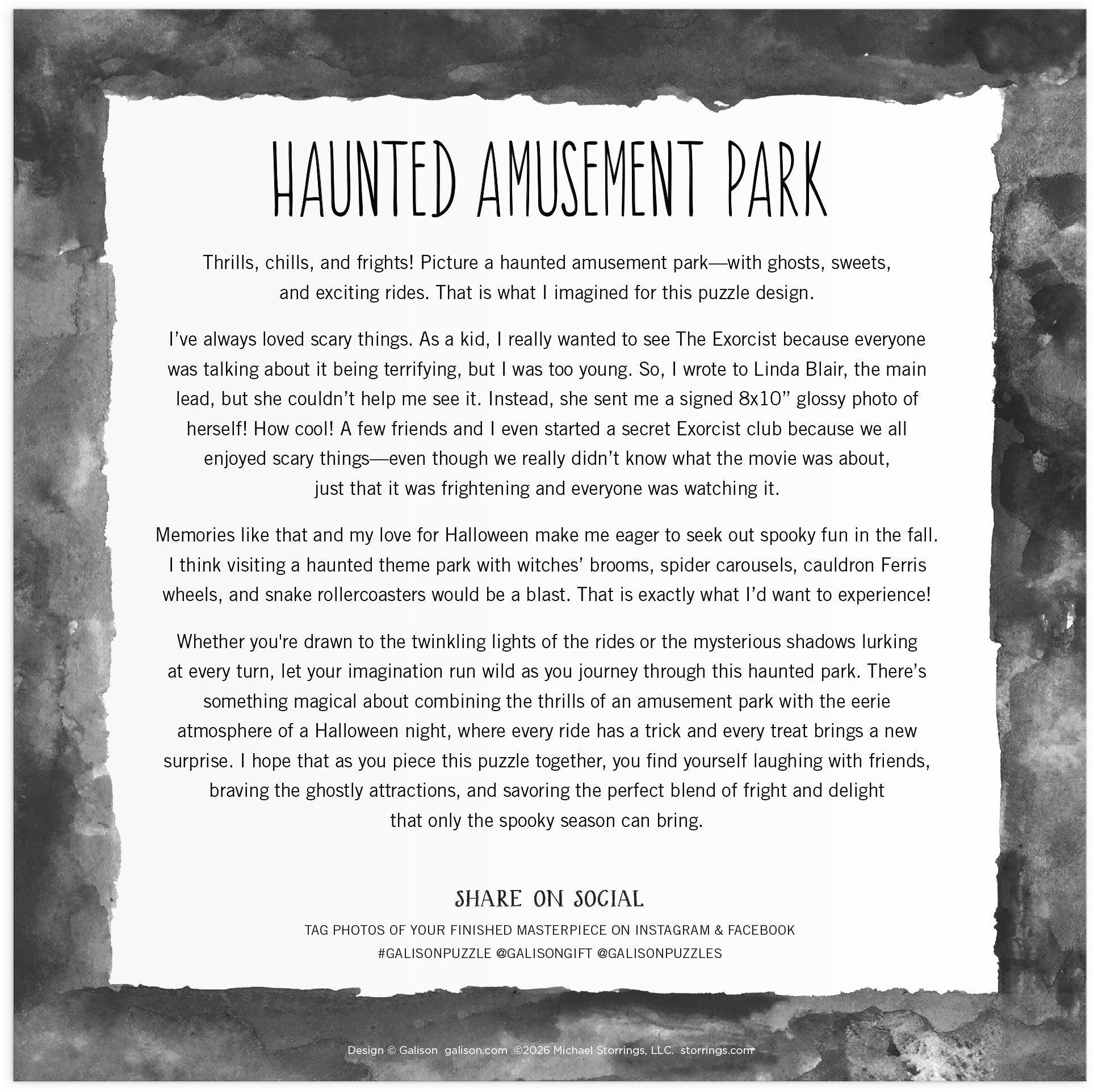 Michael Storrings Haunted Amusement Park 500 Piece Puzzle