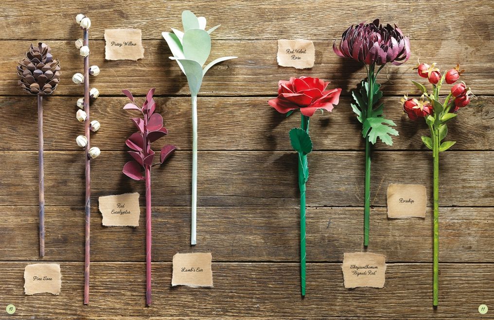 The Bouquet in a Book: Winter: Pre-punched pages to press out and make