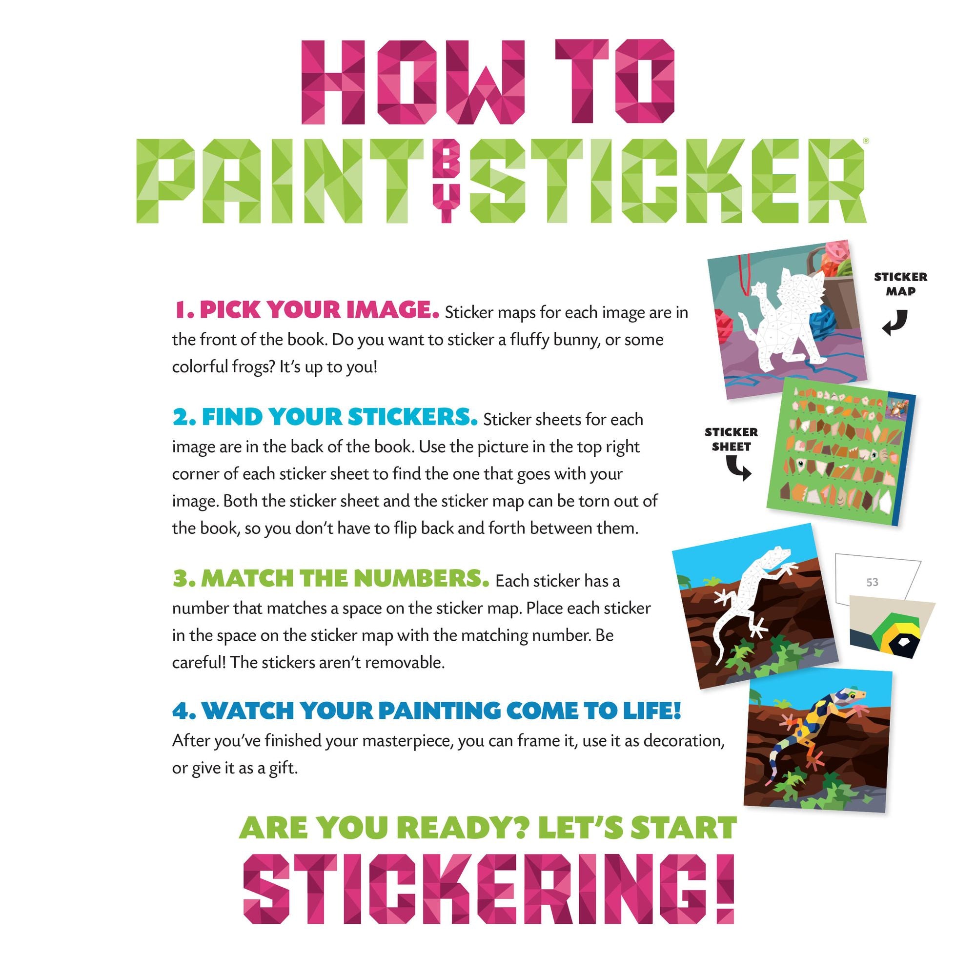 Paint by Sticker Kids (Official): Pets: Create 10 Pictures One Sticker at a Time!