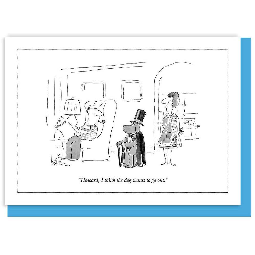 Dog Going Out Greeting Card