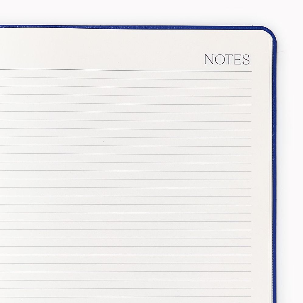 2026-2027 Paper Source Cobalt Blue Leather 18-Month Monthly Desk Planner