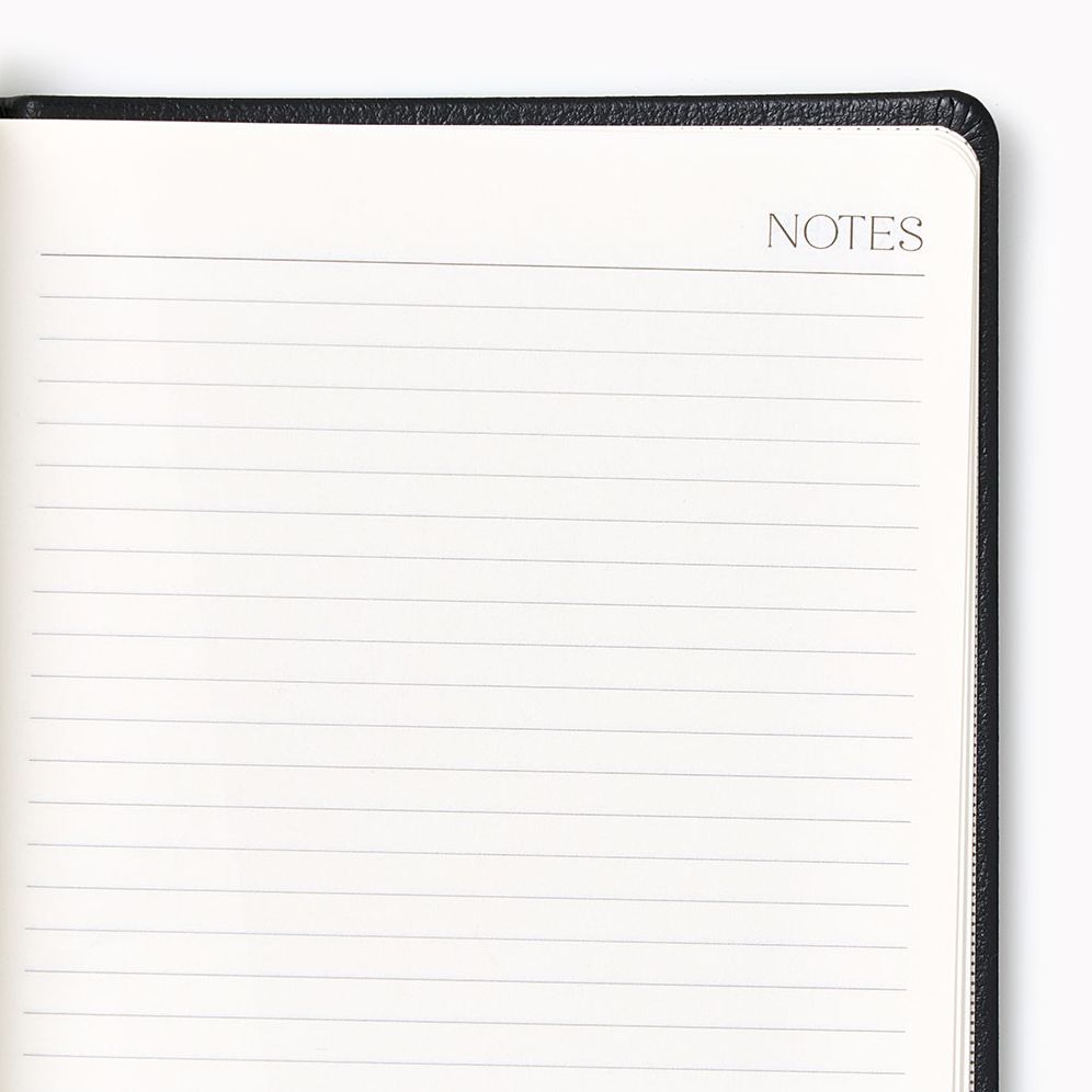 2026-2027 Paper Source Cobalt Blue Leather 18-Month Weekly Pocket Planner