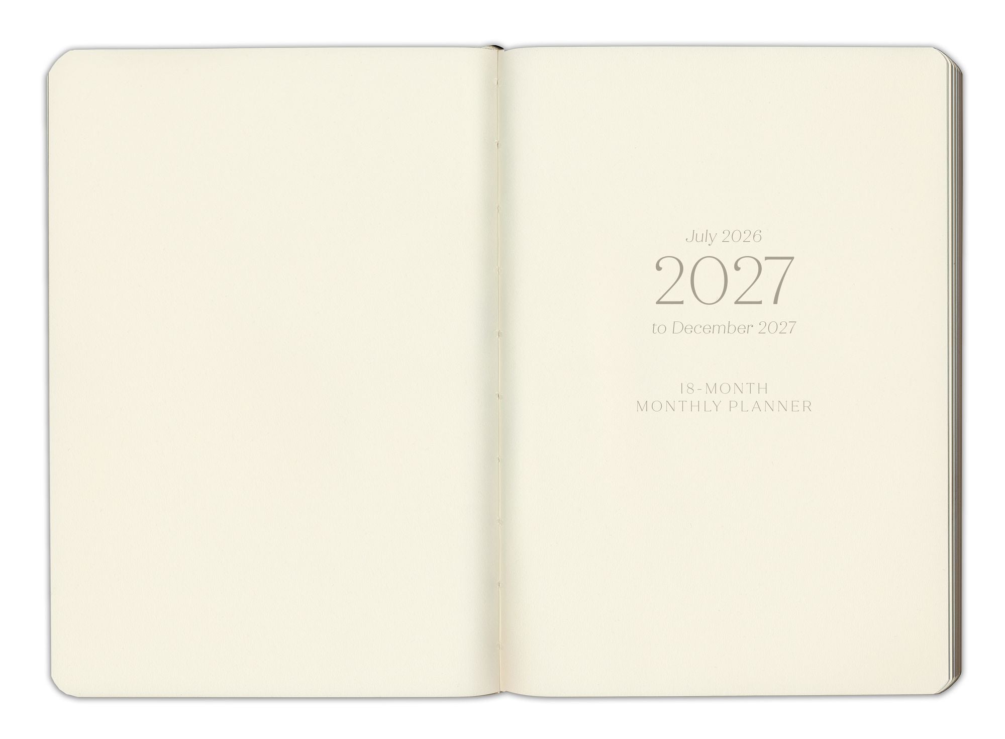 2026-2027 Paper Source Black Leather 18-Month Monthly Pocket Planner