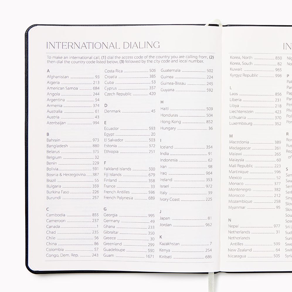 2027 Paper Source Black Monthly Desk Planner