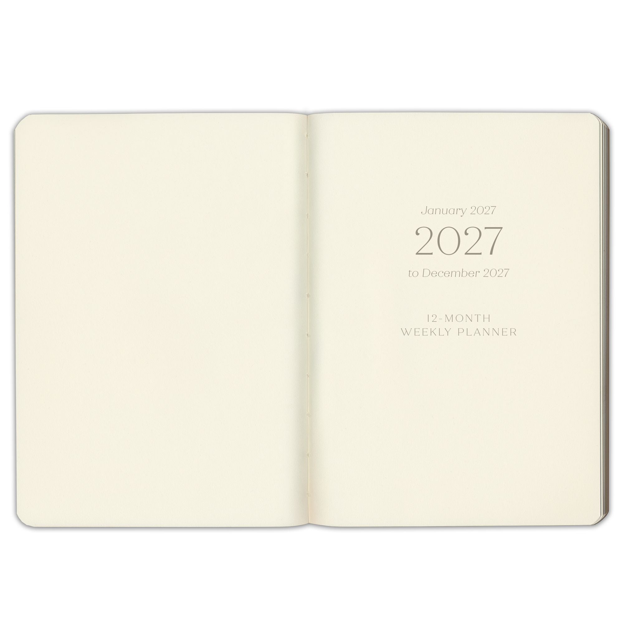 2027 Paper Source Black Weekly Desk Planner