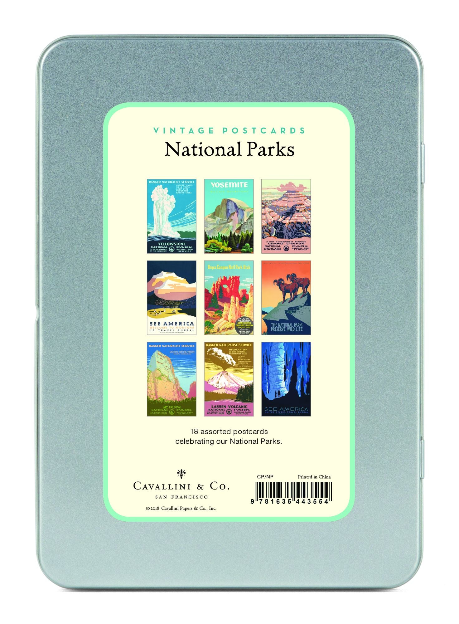 National Parks Carte Postale Postcard Set