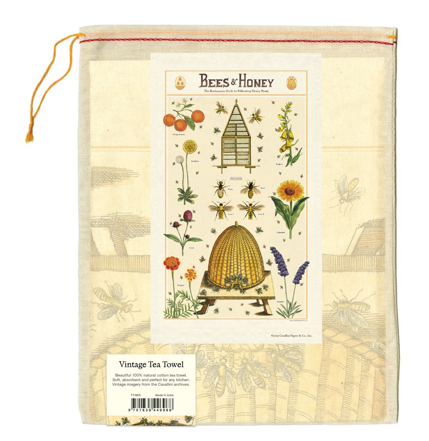 Bees & Honey Tea Towel
