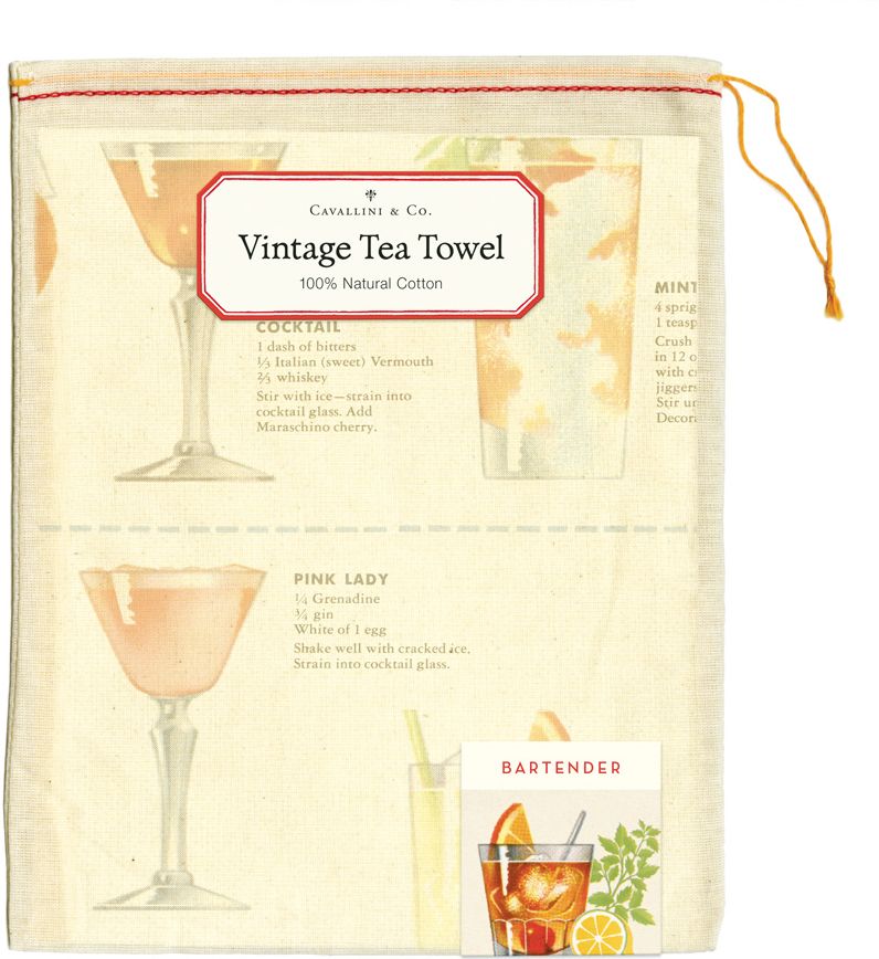 Bartender's Guide Tea Towel