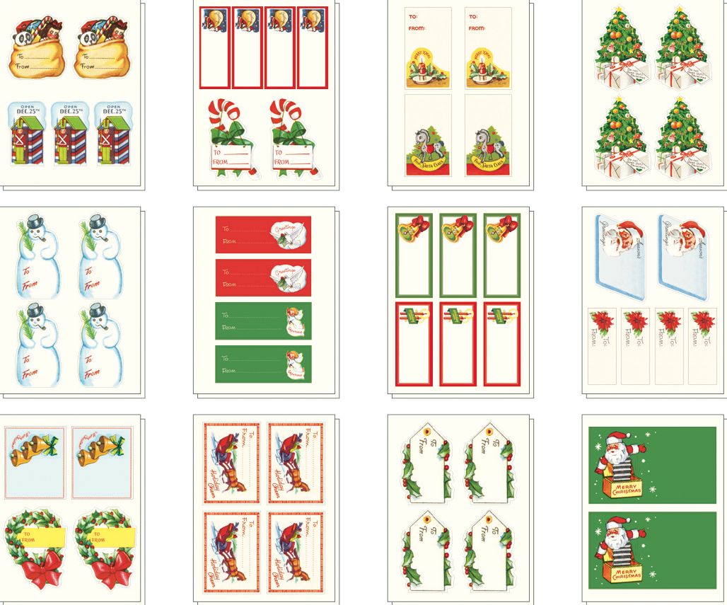 Vintage Christmas Stickers