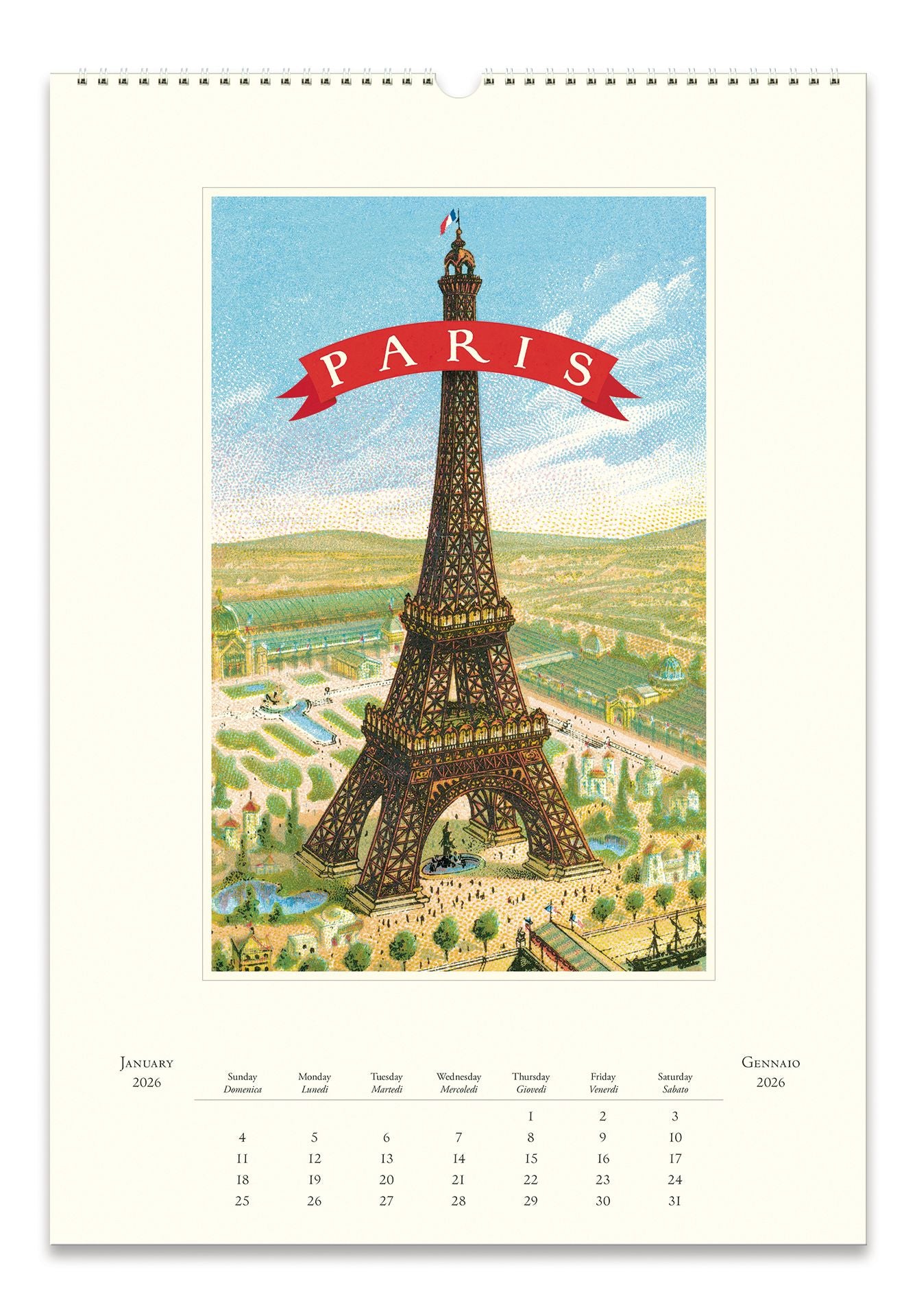 2026 Cavallini Paris Wall Calendar | Paper Source