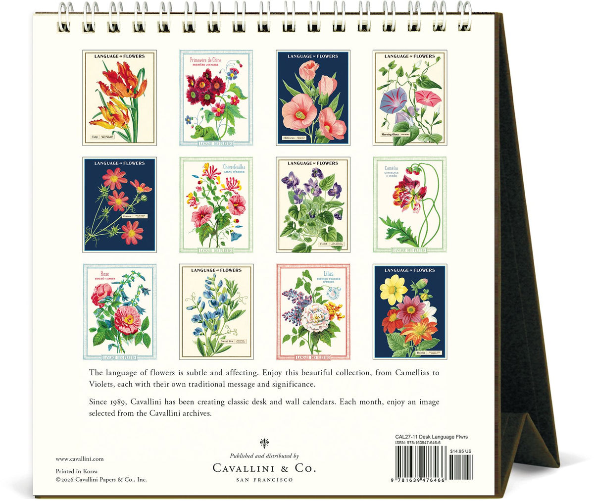 2027 Language of Flowers Desk Calendar
