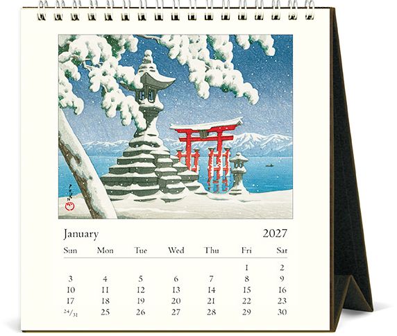 2027 Japanese Woodblock Desk Calendar