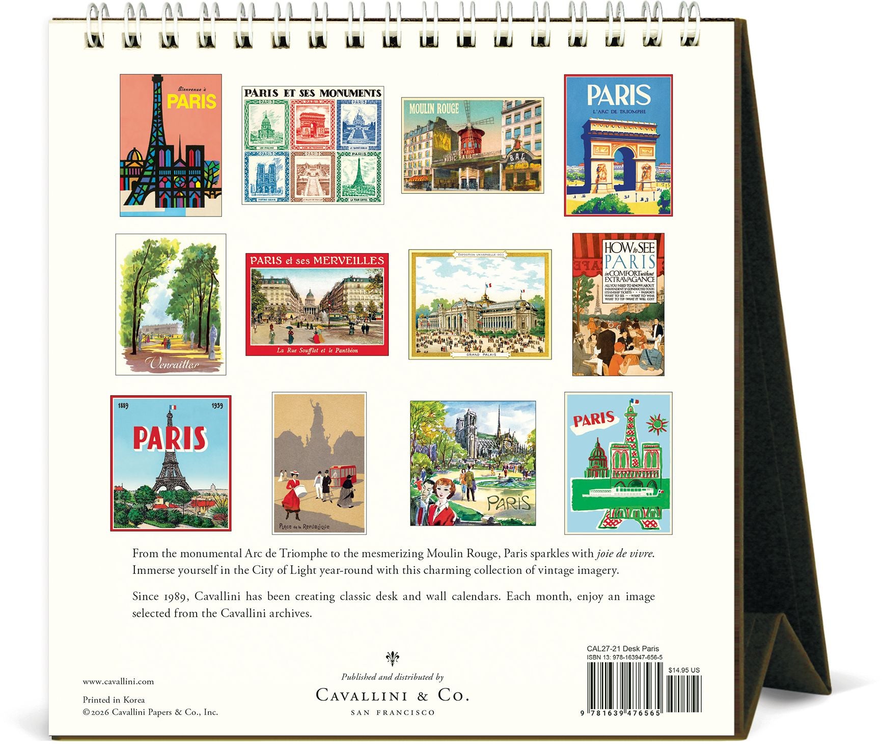 2027 Paris Desk Calendar