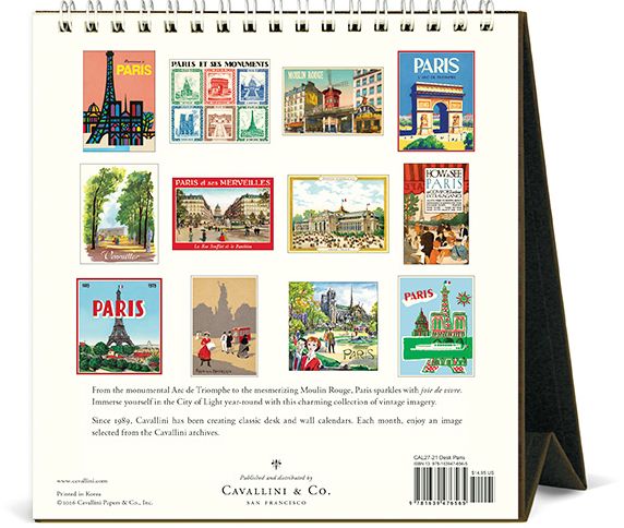 2027 Paris Desk Calendar