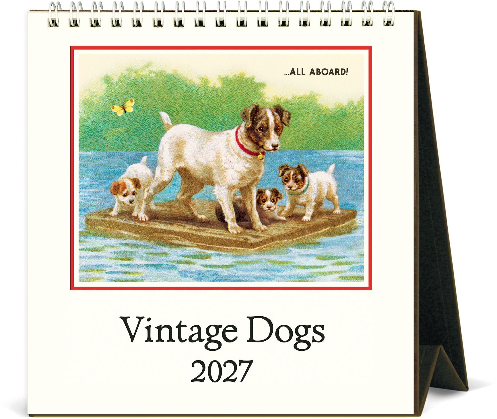 2027 Vintage Dogs Desk Calendar