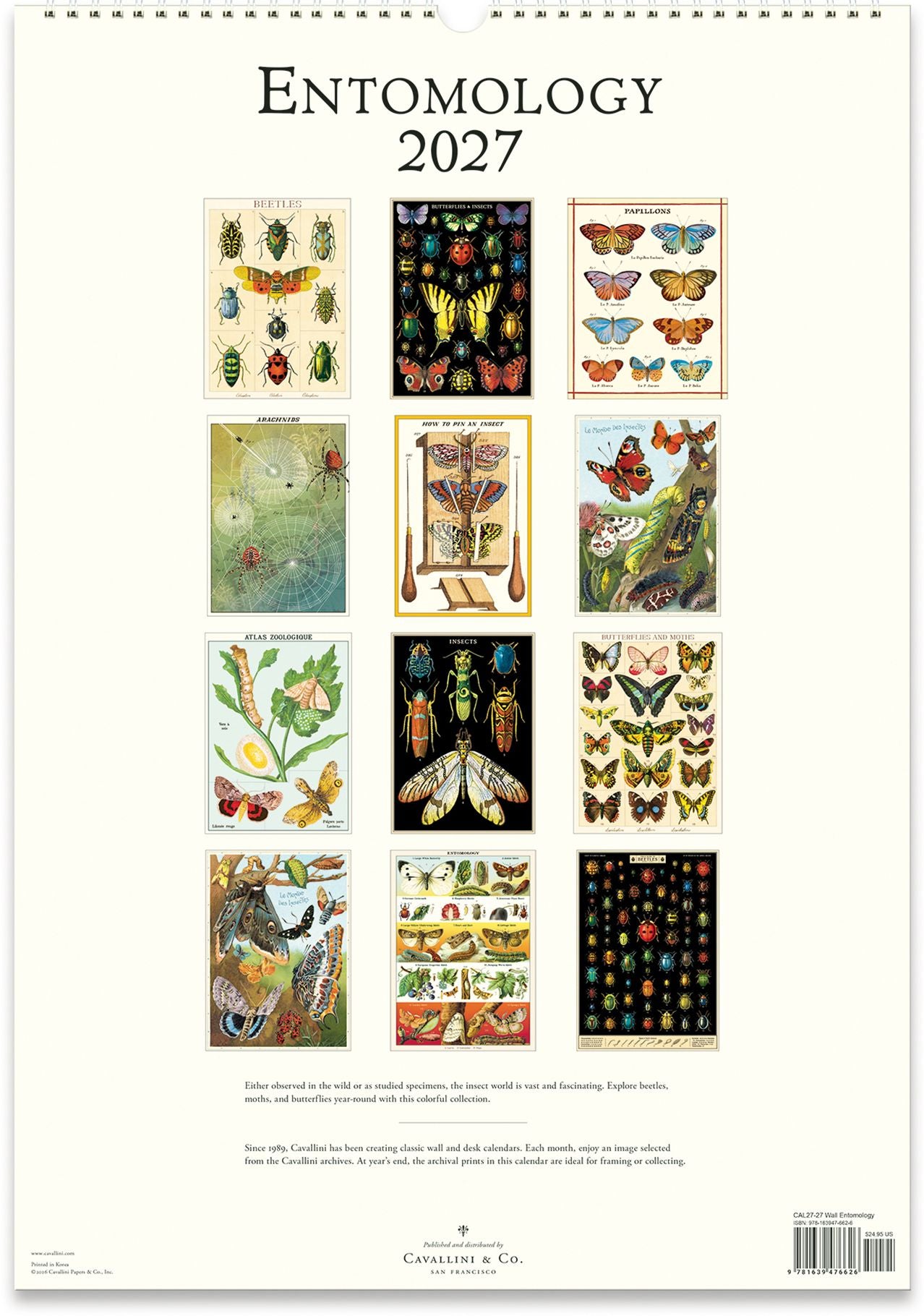 2027 Entomology Wall Calendar