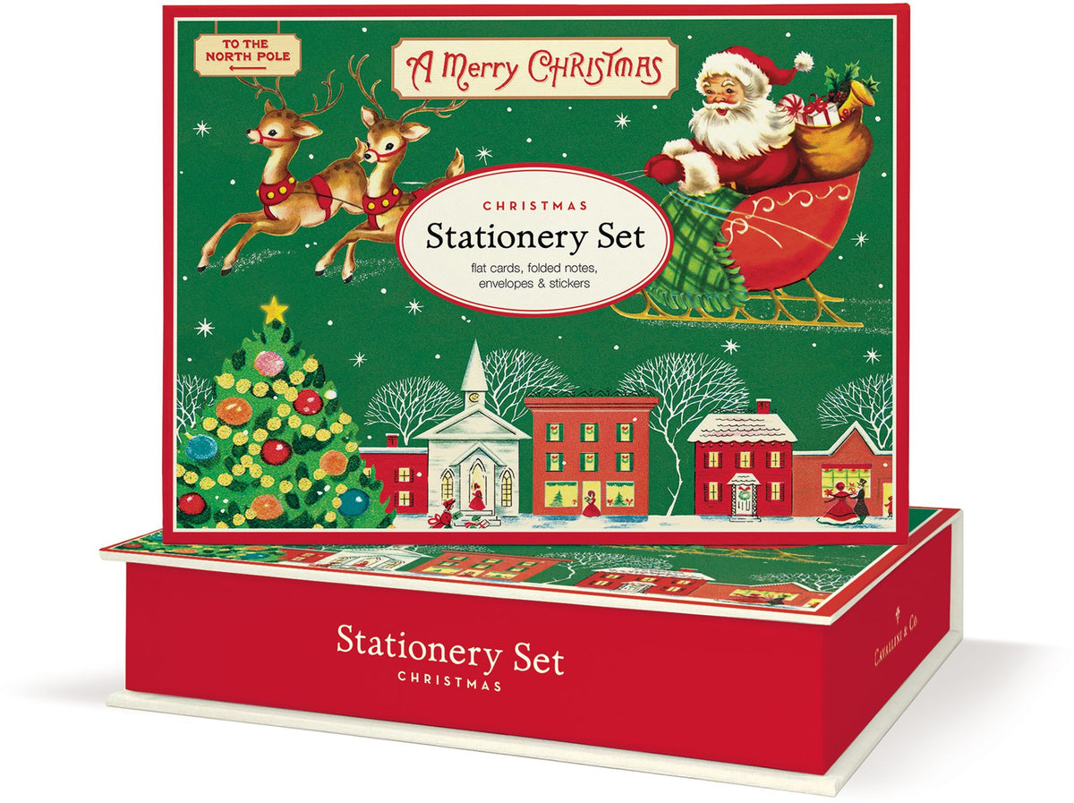 Assorted Christmas Cavallini Stationery Set