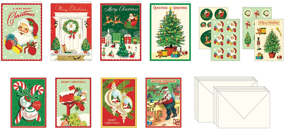 Assorted Christmas Cavallini Stationery Set