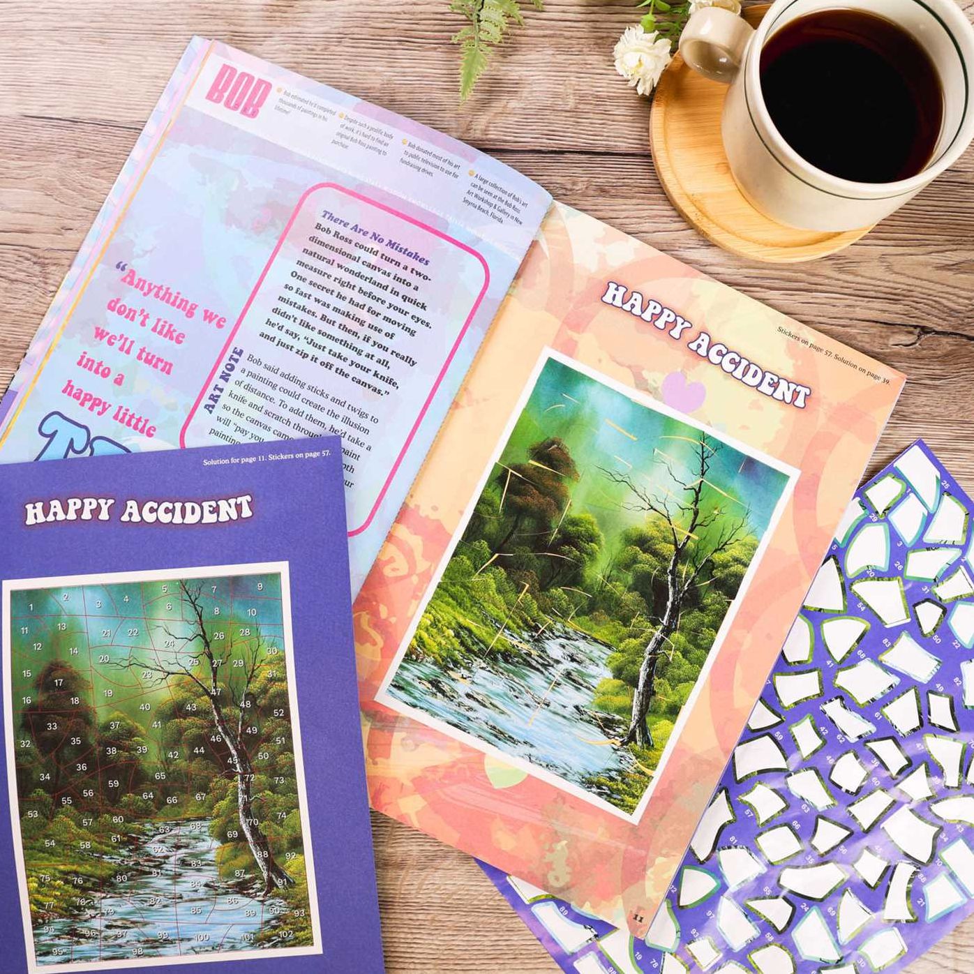 Bob Ross Happy Little Sticker Puzzles