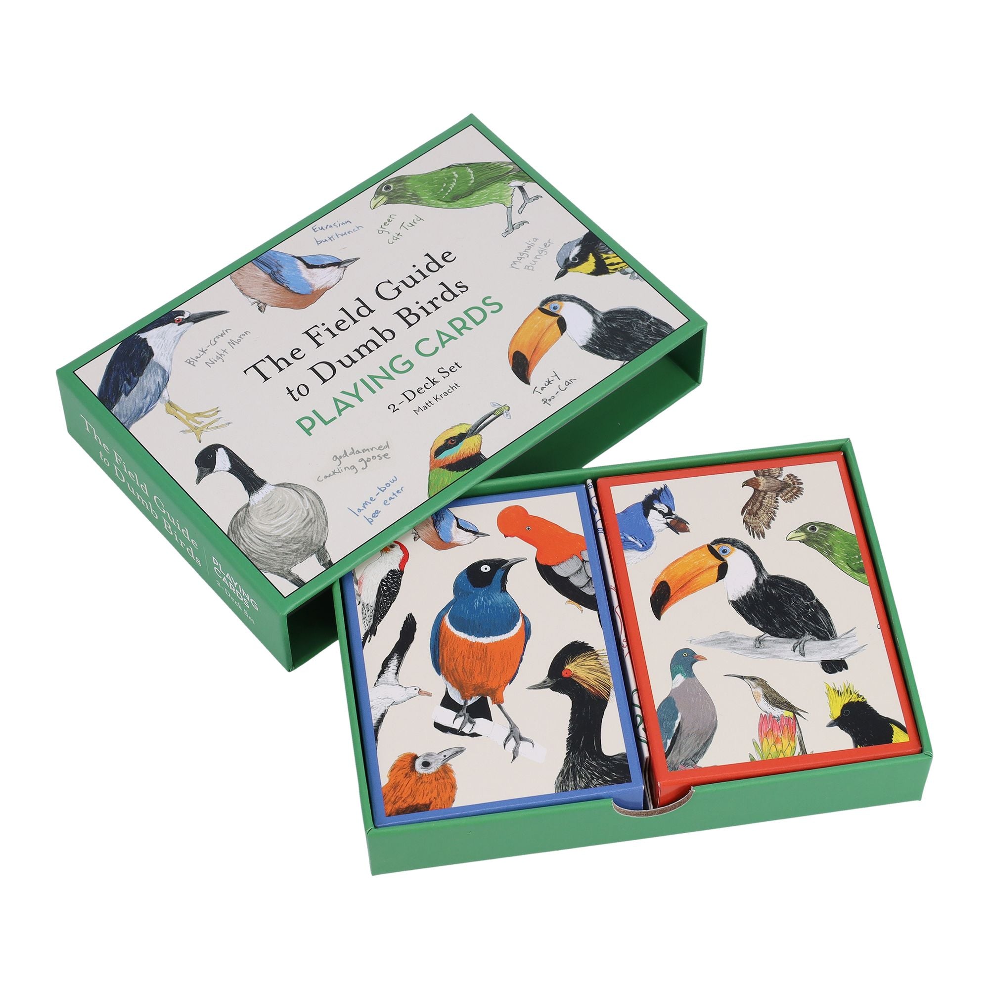 The Field Guide to Dumb Birds Playing Cards: 2-Deck Set
