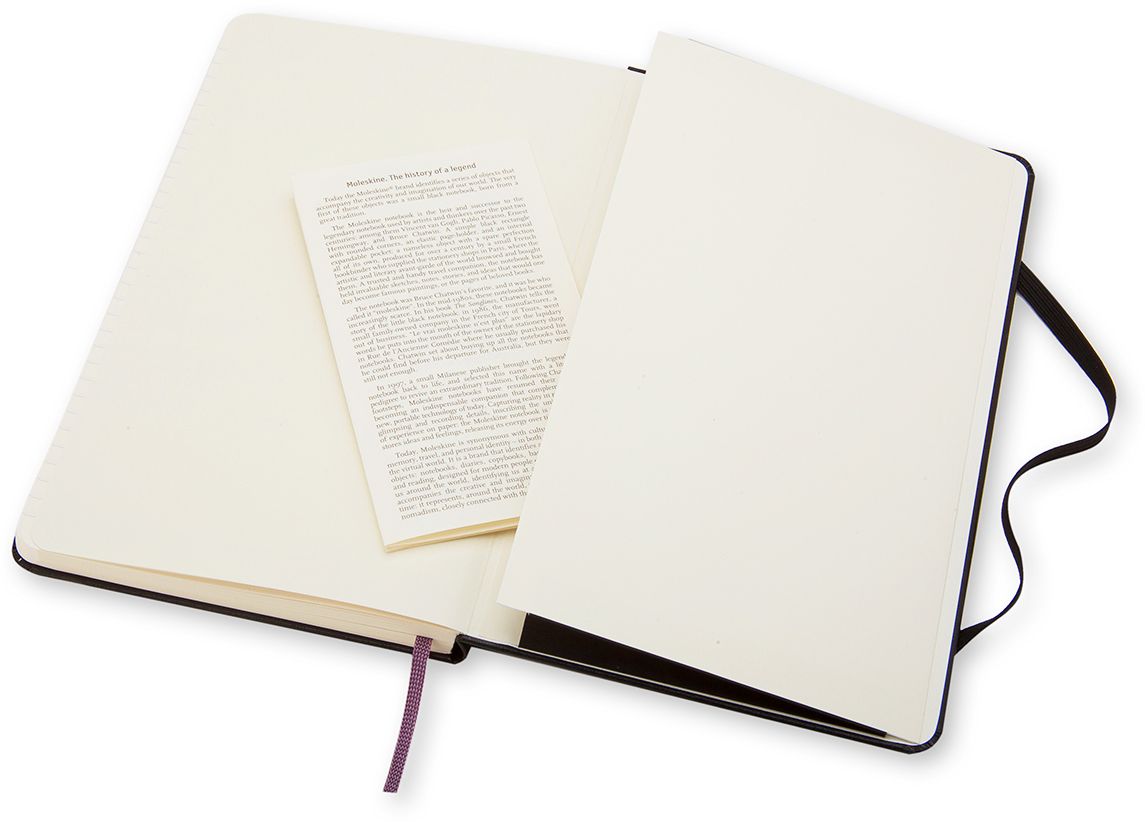 Moleskine Classic Notebook, Large, Ruled, Black, Hard Cover (5 x