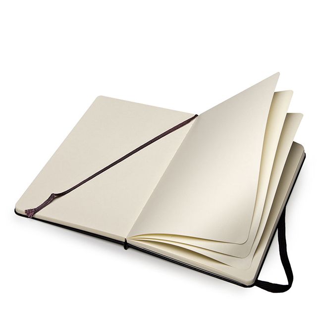 Moleskine Art Plus Sketchbook, Large, Plain, Black, Hard Cover (5 x 8.25)