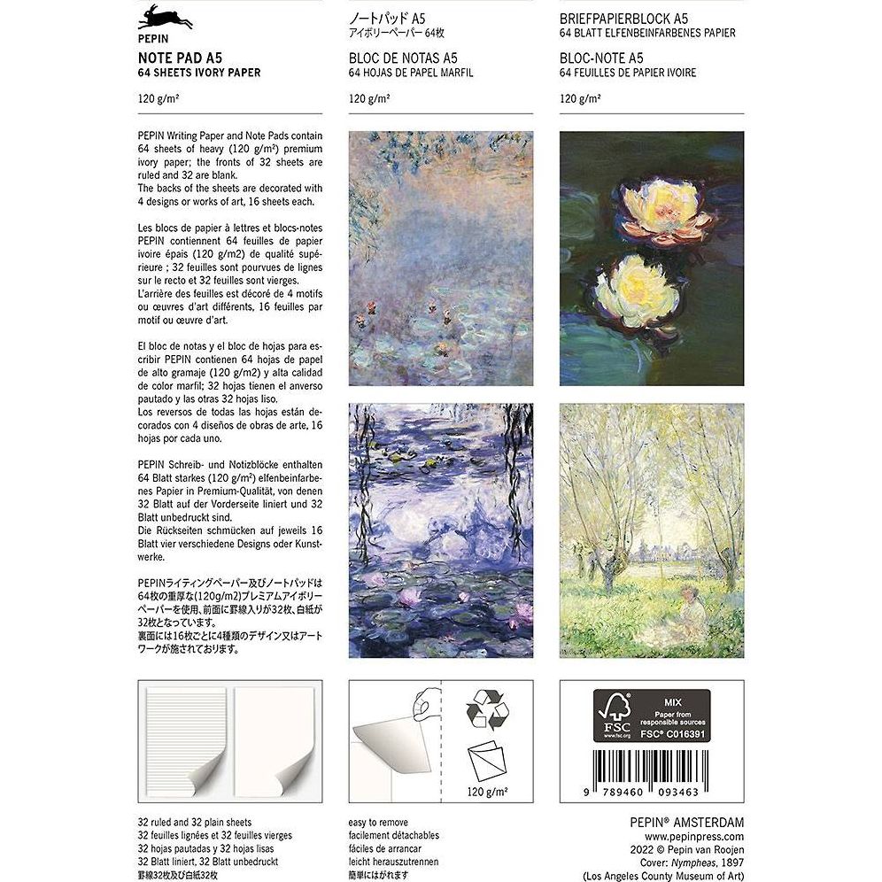 Claude Monet A5 Note Pad