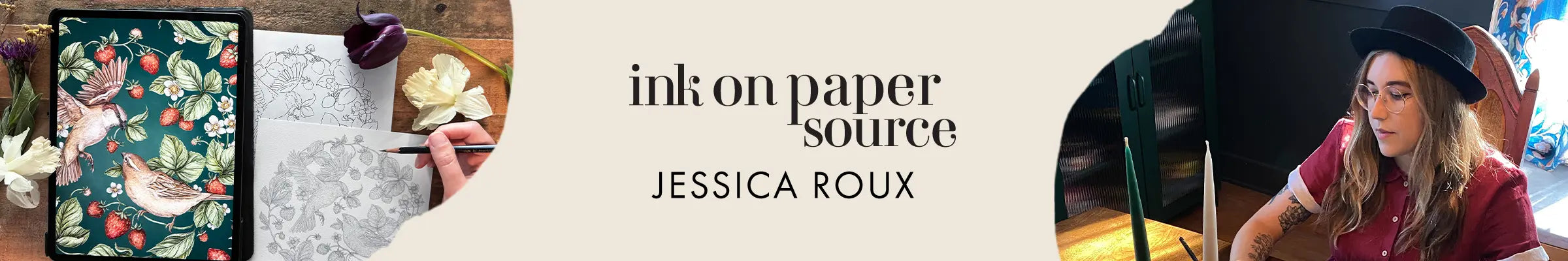 Ink on Paper Source artist Jessica Roux.