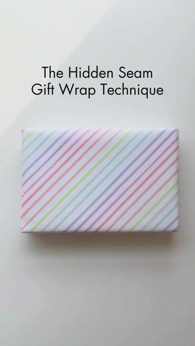 Video detailing how to use the hidden seam gift wrap technique.
