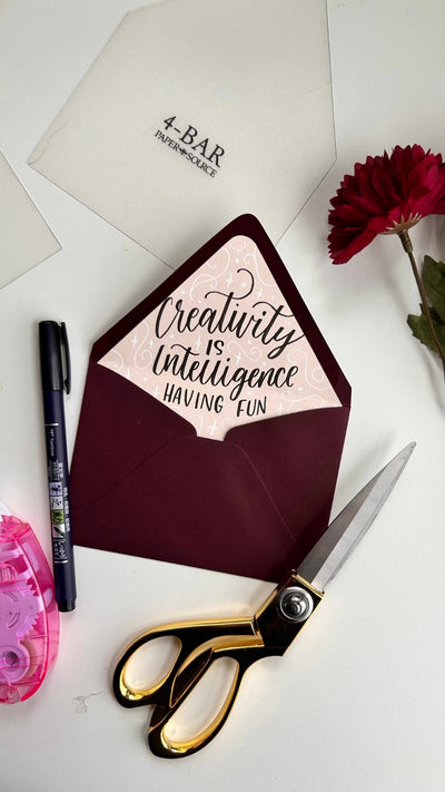 Video detailing how to use the April kit of the month, the envelope liner template kit.