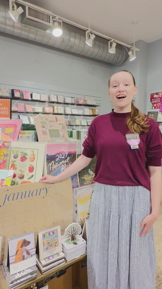Video of Paper Source staff showing the Great Big Calendar
