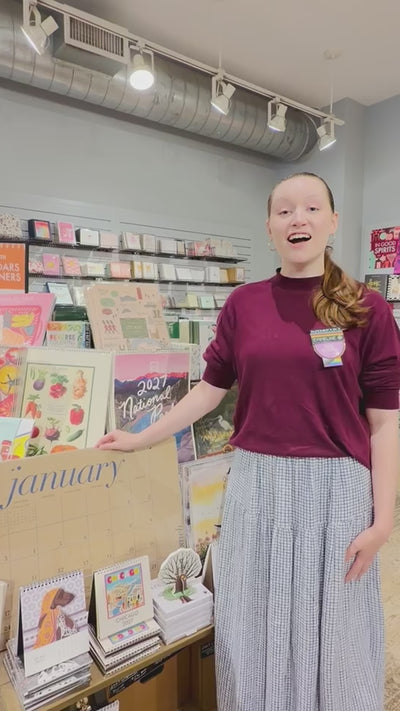 Video of Paper Source staff showing the Great Big Calendar