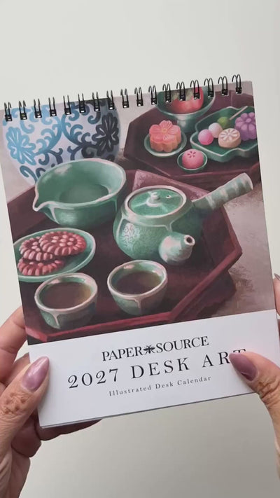 Video featuring flip through of the Desk Art Calendar