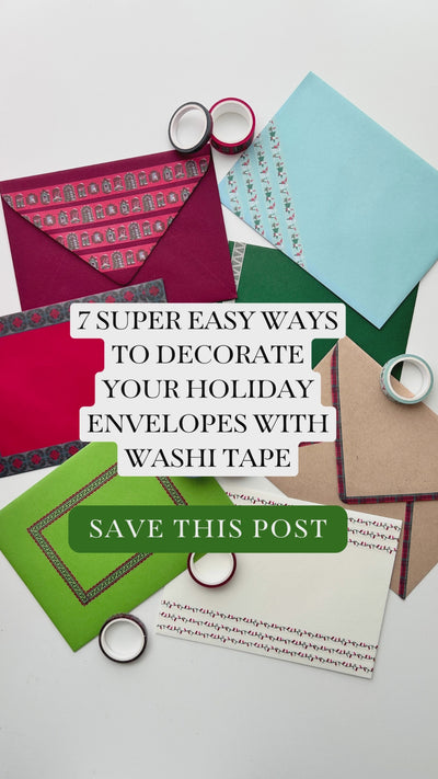 Creative ways to use washi tape to decorate and embellish envelopes.