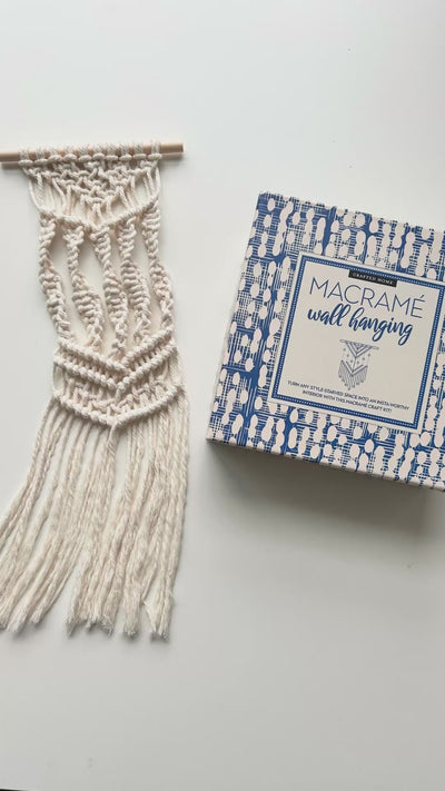Video demonstrating how to assemble the macrame wall hanging kit.