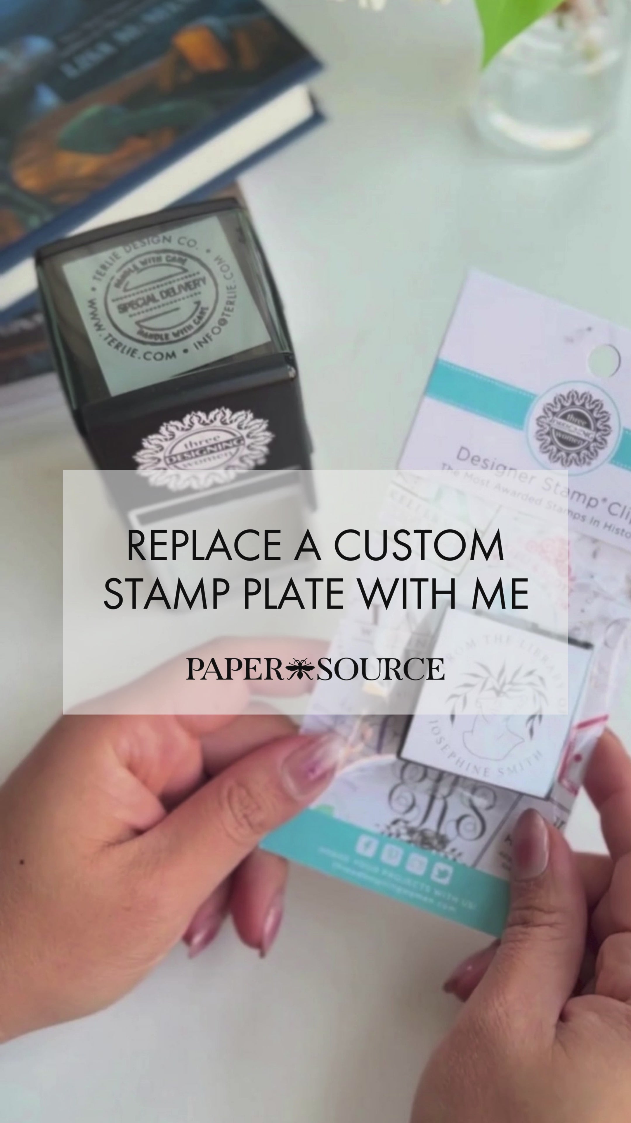 Step-by-step video detailing how to replace the custom stamp plate.