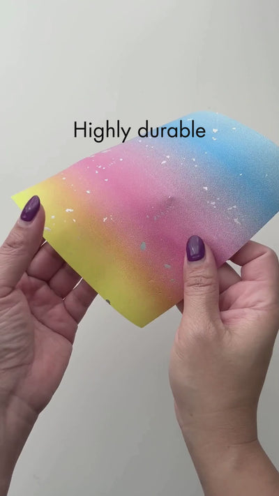 Stone paper video detailing its durability and slightly stretchy material.
