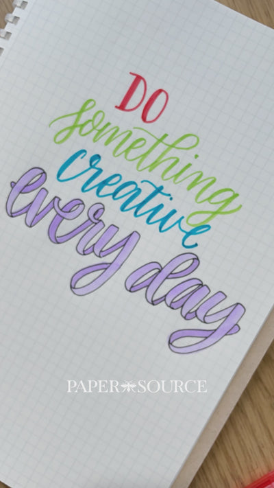 Video displaying how to execute creative hand lettering.
