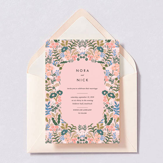 Floral Tapestry Design by Rifle Paper Co. and Paperless Post.