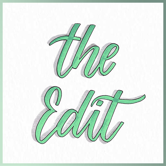 Logo for The Edit, a curated resource for what we're loving at Paper Source.